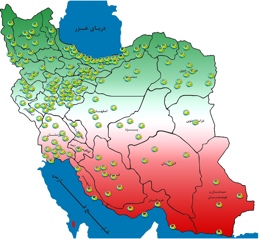 نقشه پراکندگی زایکوسیل